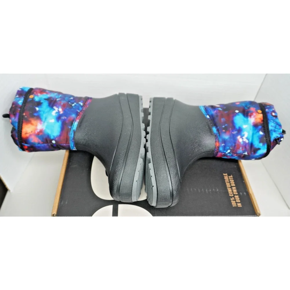 Bogs Kids' Snow Shell Sparkle Space/Aqua Multi Water Proof Size 3